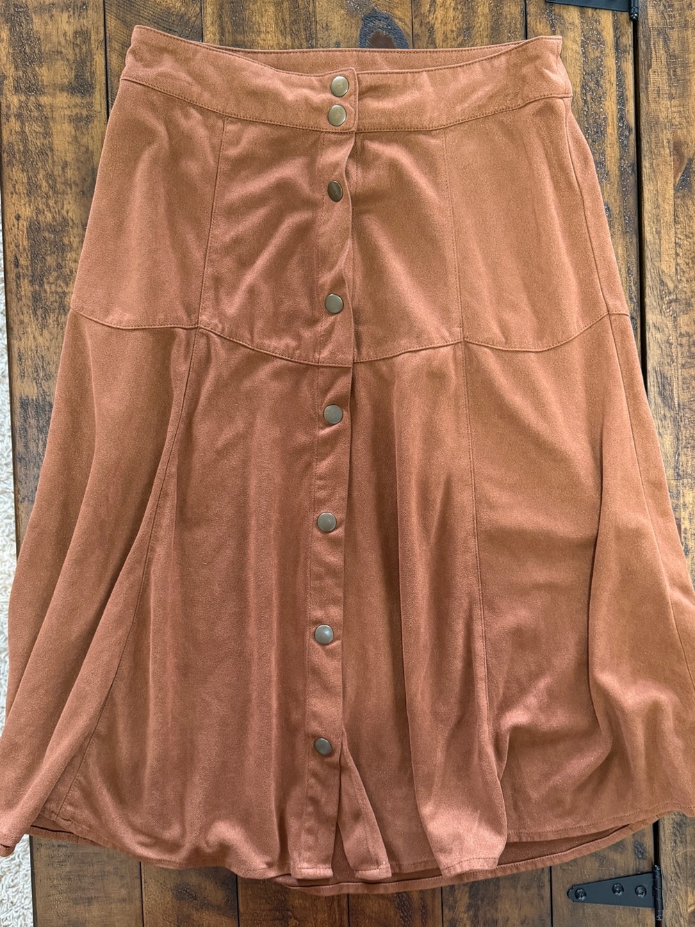 Easel Button-Front A-Line Skirt